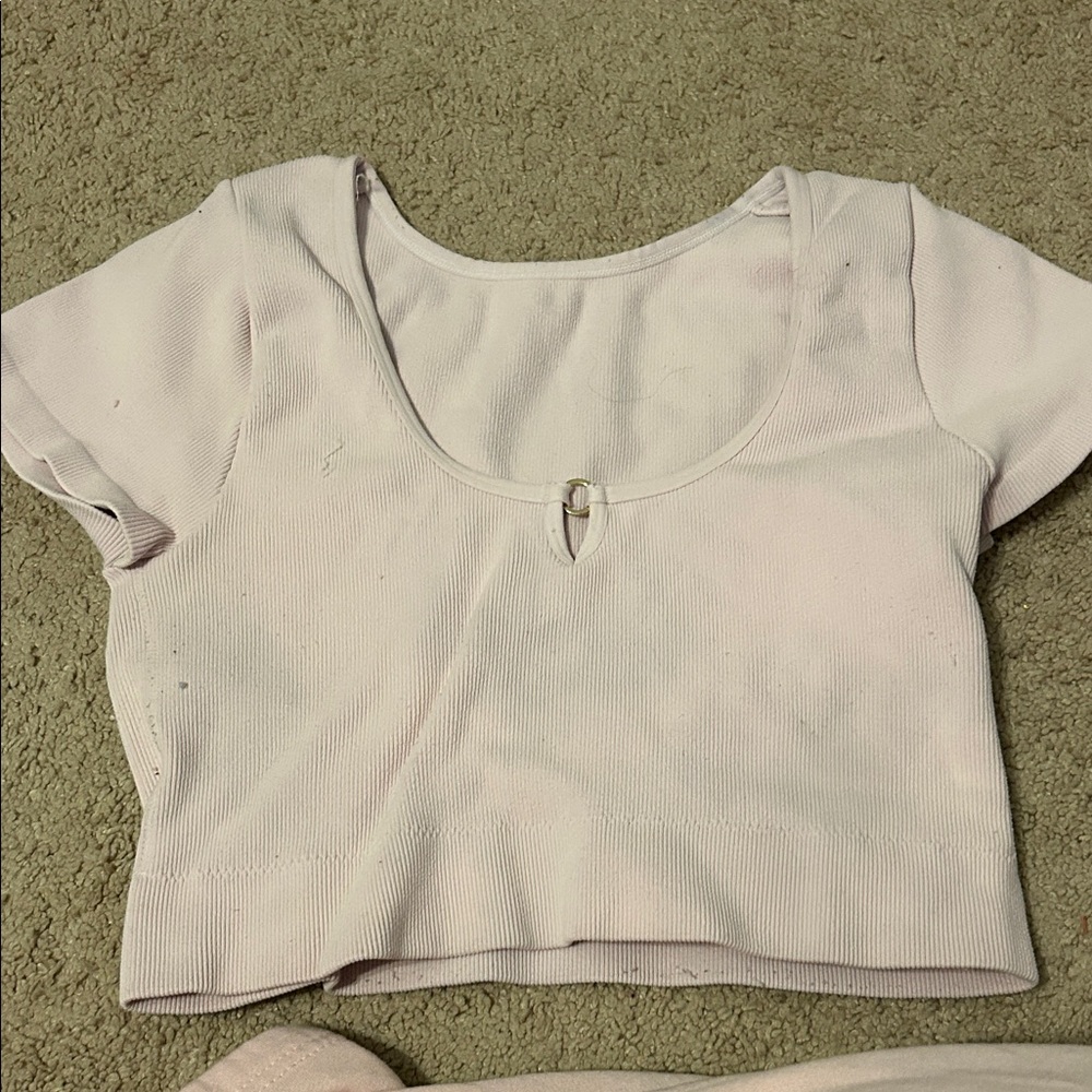 Aerie Light Pink Crop Top